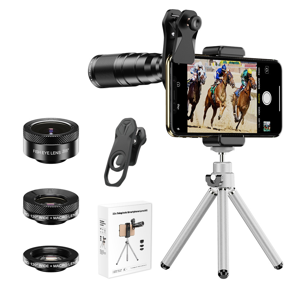 Photography High Angle - Lensa teleskop makro fisheye wide-angle empat-dalam-satu