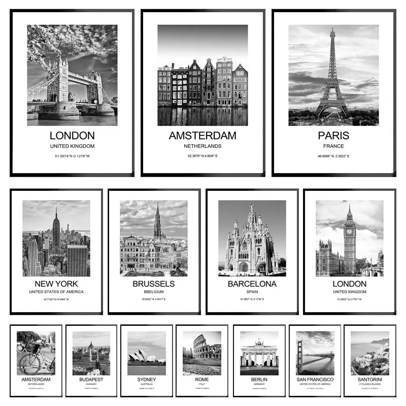 Photography New York - Poster Kota New York London Paris