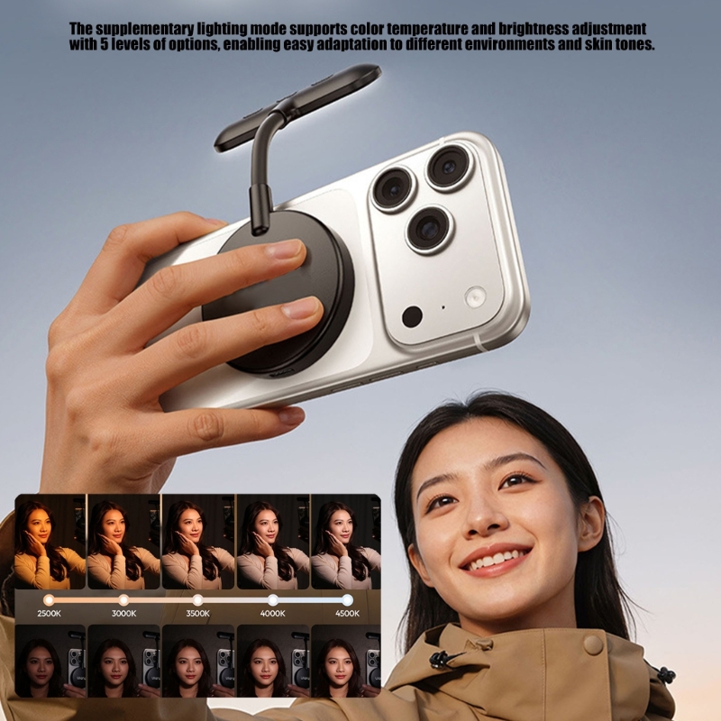 Photography Book - Lampu Buku Ponsel Magnetik LED ABS