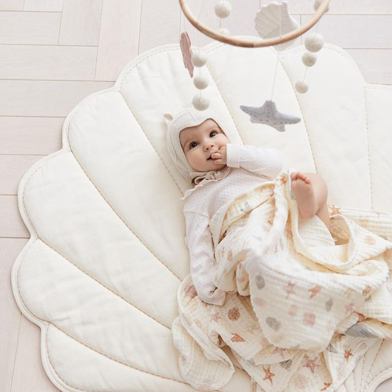 Photography Hotel - Playmat bayi cangkang karpet katun mainan