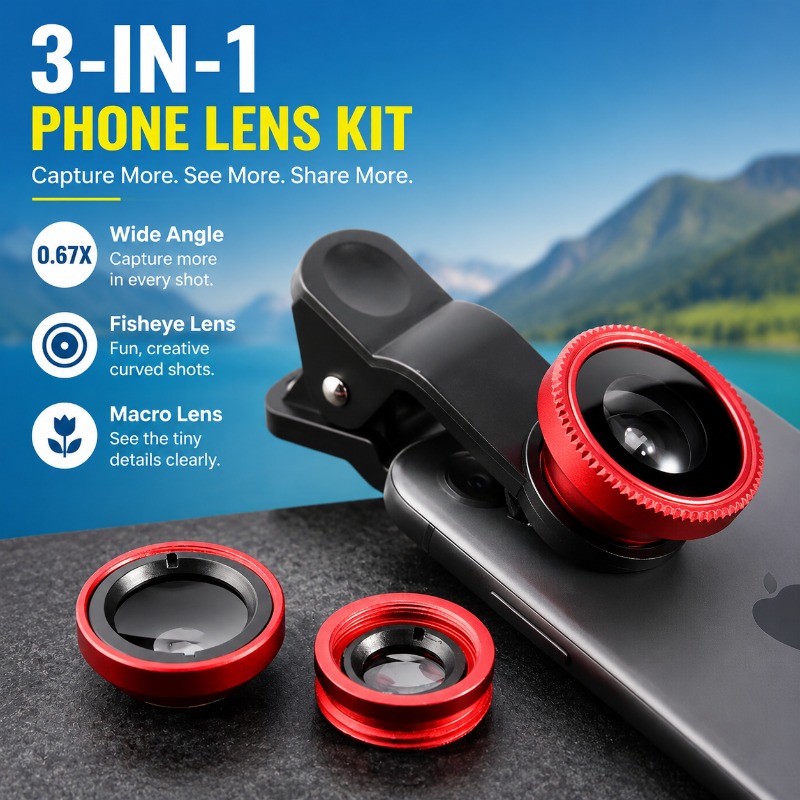 Photography High Angle - Kit Lensa Ponsel Eksternal Lensa Fisheye