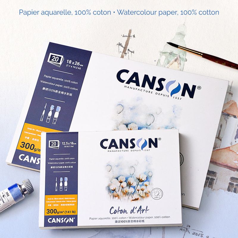 Photography Book - Buku Cat Air Persegi Kertas Bertekstur