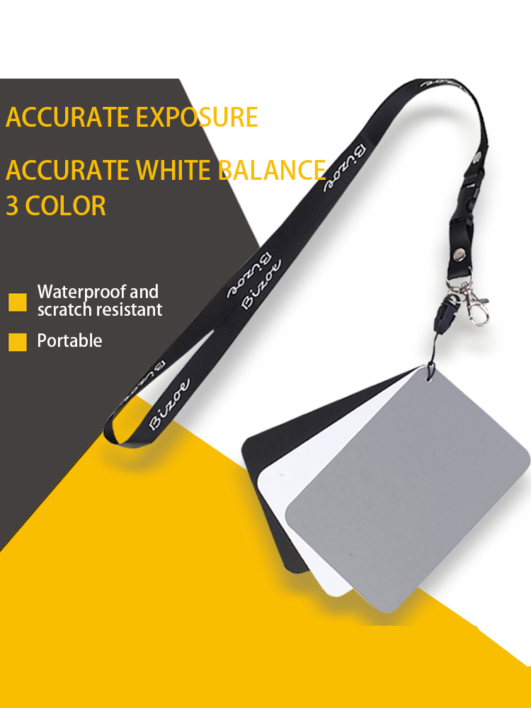 Color Checker Card - Kartu keseimbangan putih 18% kartu abu-abu