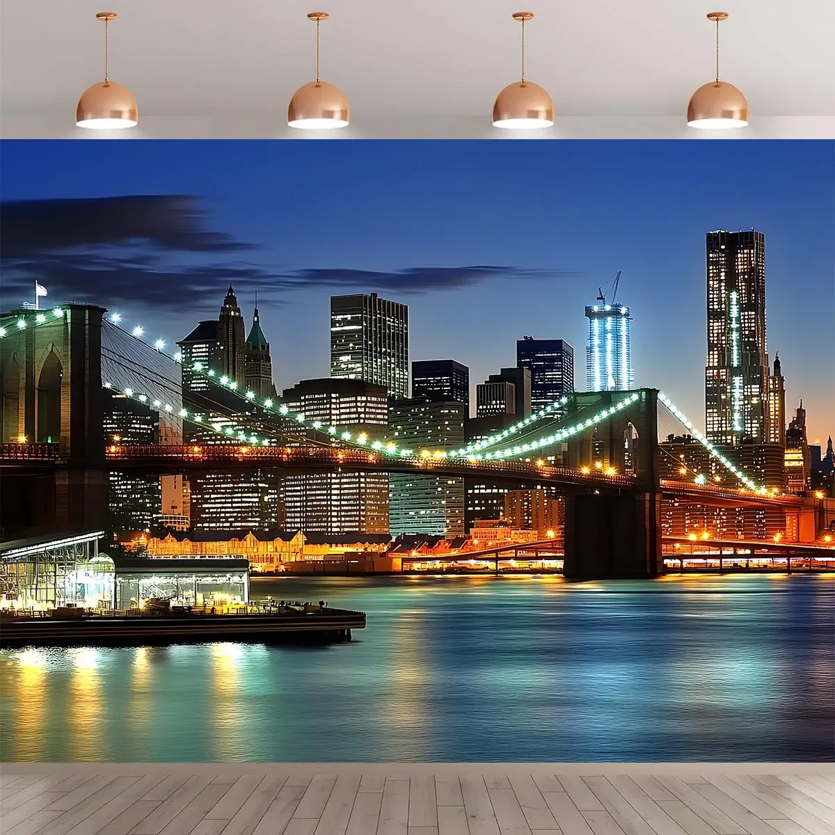 Photography New York - 1 serat poliester cakrawala Kota New