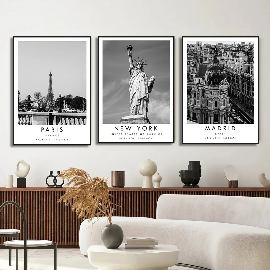 Poster Madrid New York London  - Photography New York ulasan dan harga