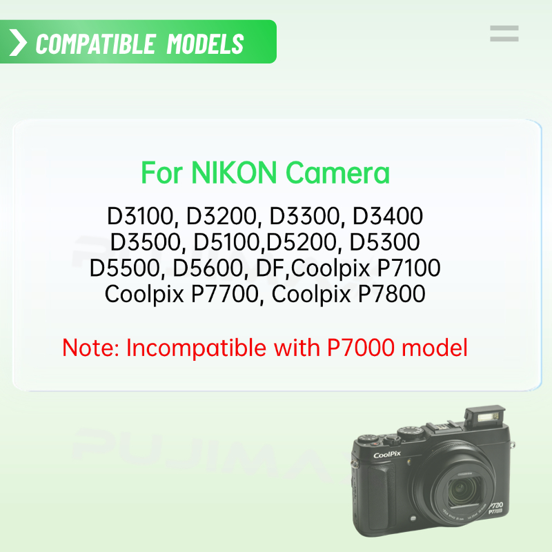 Baterai PUJIMAX 1650mAh EN-EL1 - Nikon Camera D3500 ulasan dan harga