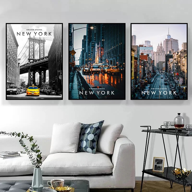 Lukisan kanvas poster koordina - Photography New York ulasan dan harga