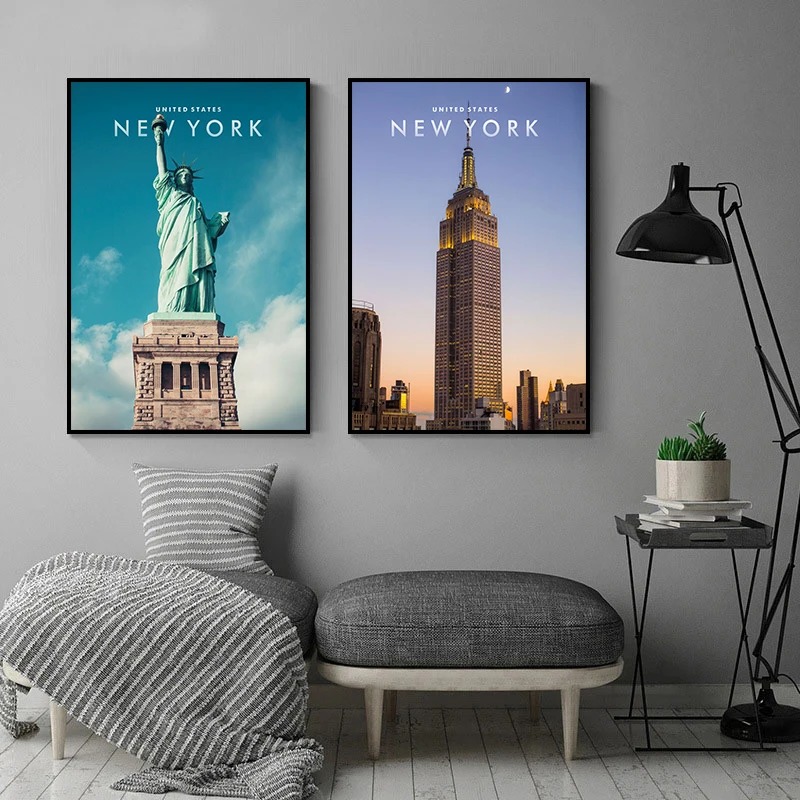 Lukisan kanvas poster koordina - Photography New York ulasan dan harga