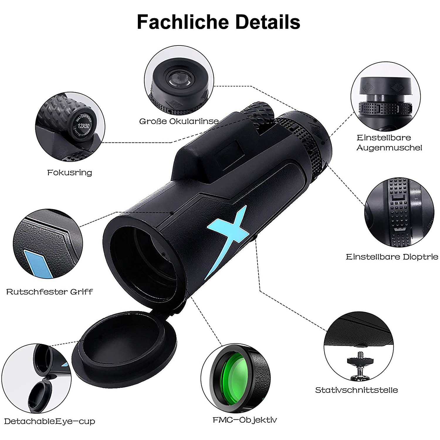 Teleskop Mini 12x50 Daya Tingg - Photography High Angle ulasan dan harga