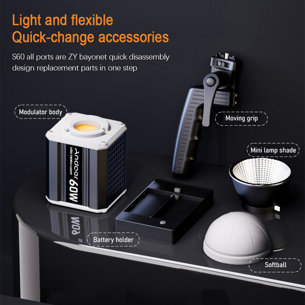 Andoer Lampu Fotografi LED Tri - Strobe Light Studio ulasan dan harga
