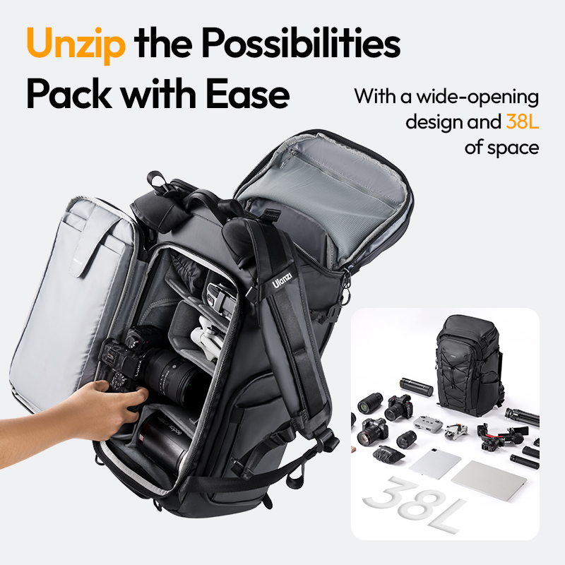 Ulanzi AB01 Ransel Fotografi L - Photography Of A Man ulasan dan harga